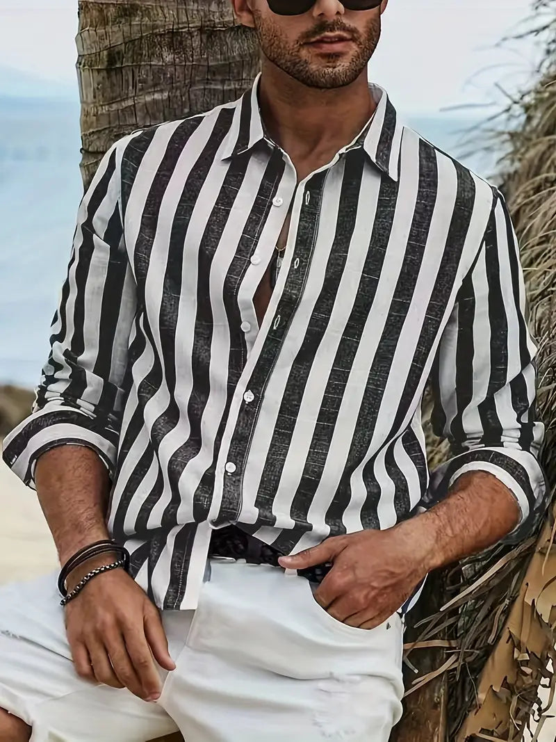 Bon | Men’s Striped Long Sleeve Shirt