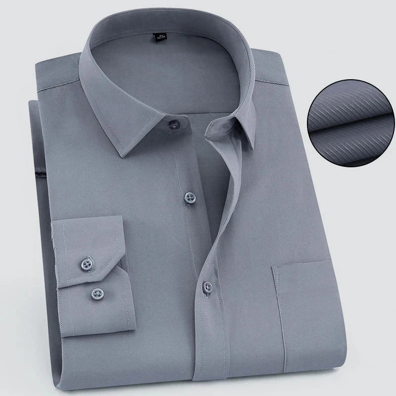 Cart | Men’s Classic Textured Long Sleeve Shirt