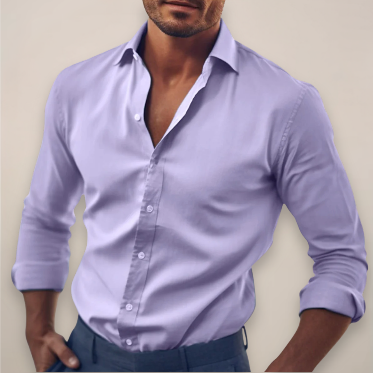 Clark | Men’s Long Sleeve Shirt Classic Button-Up