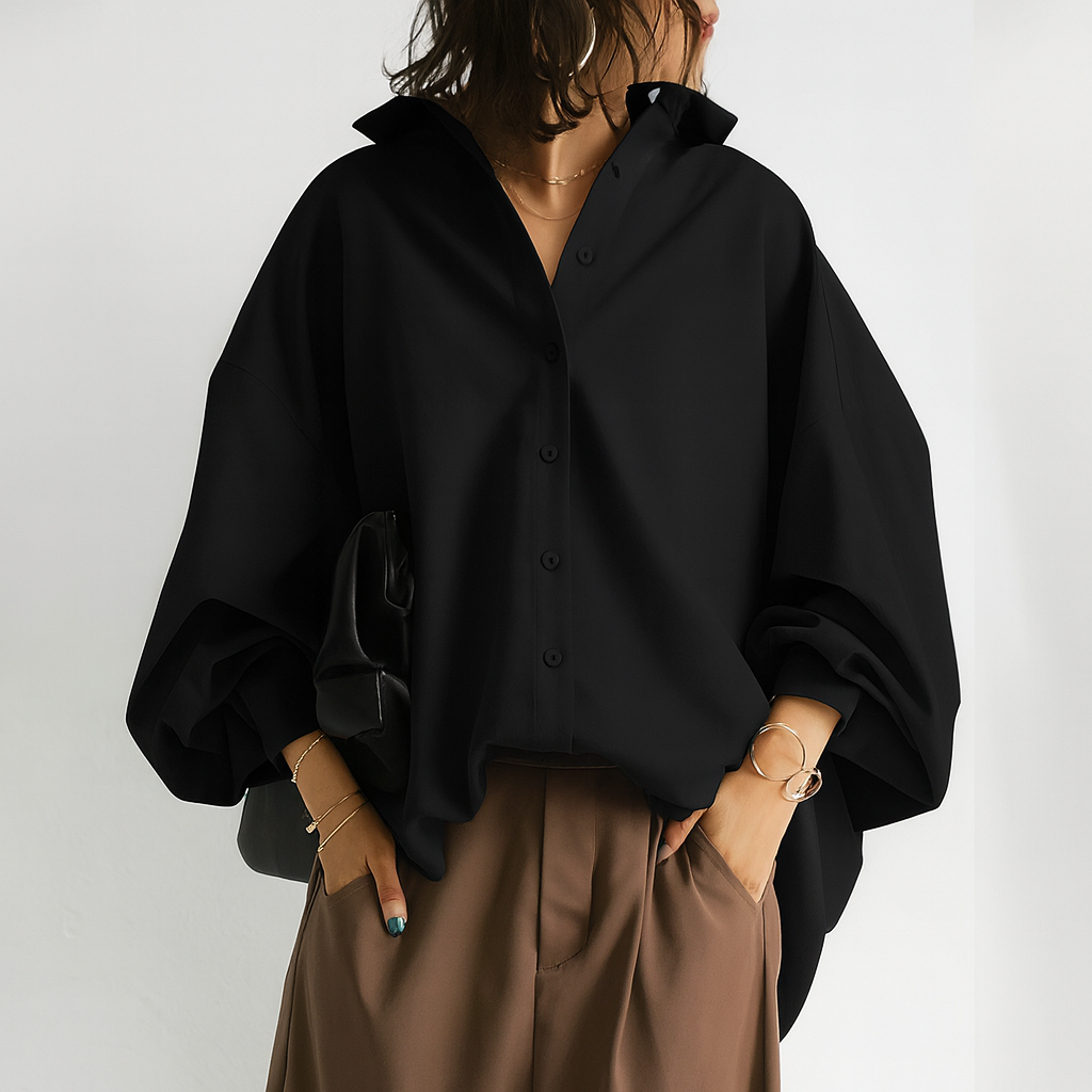 Meray | Women’s Oversized Sleeve Button Blouse