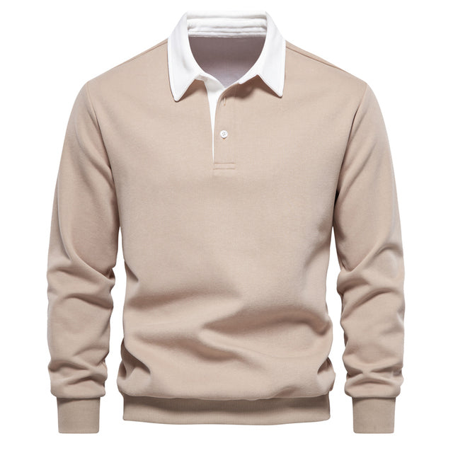 Alkanah | Long Sleeve Classic Collar Polo Shirt