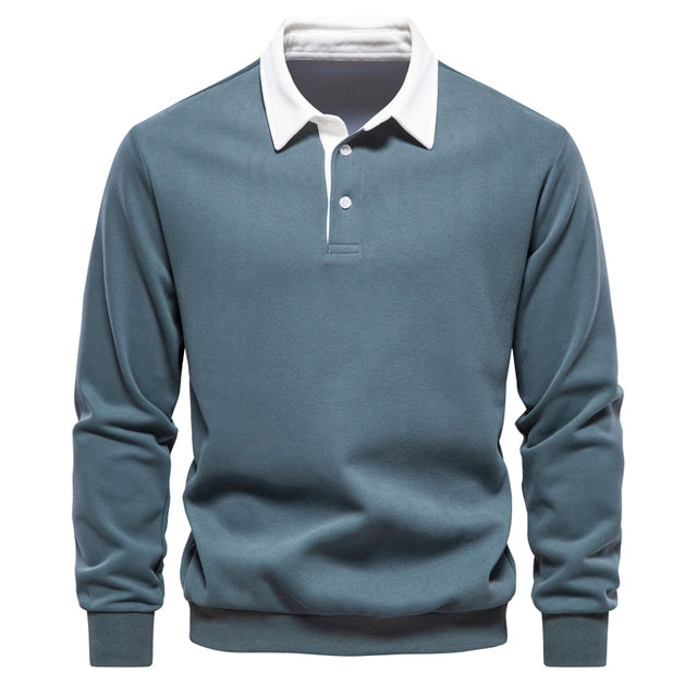 Alkanah | Long Sleeve Classic Collar Polo Shirt