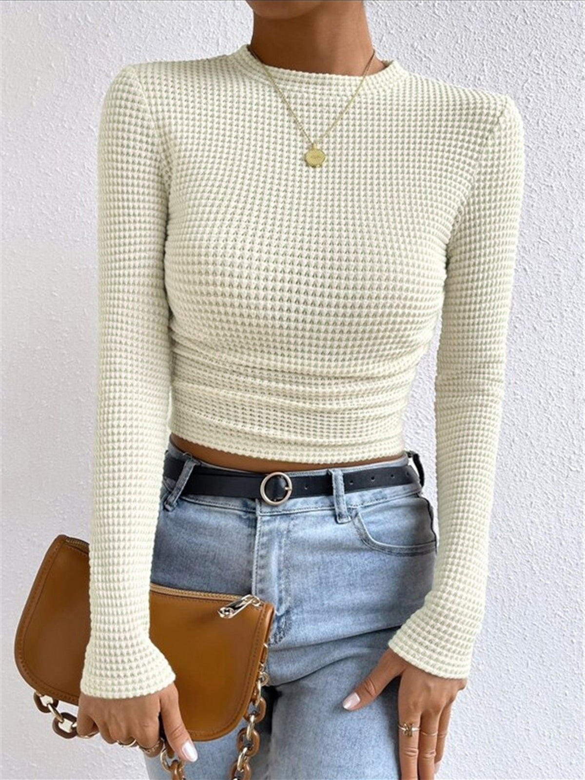 Angelyn | Spring Long Sleeve Crop Top