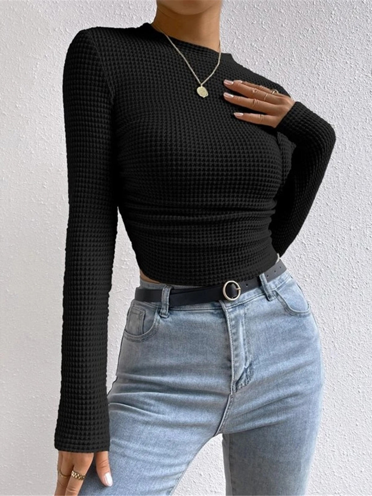 Angelyn | Spring Long Sleeve Crop Top