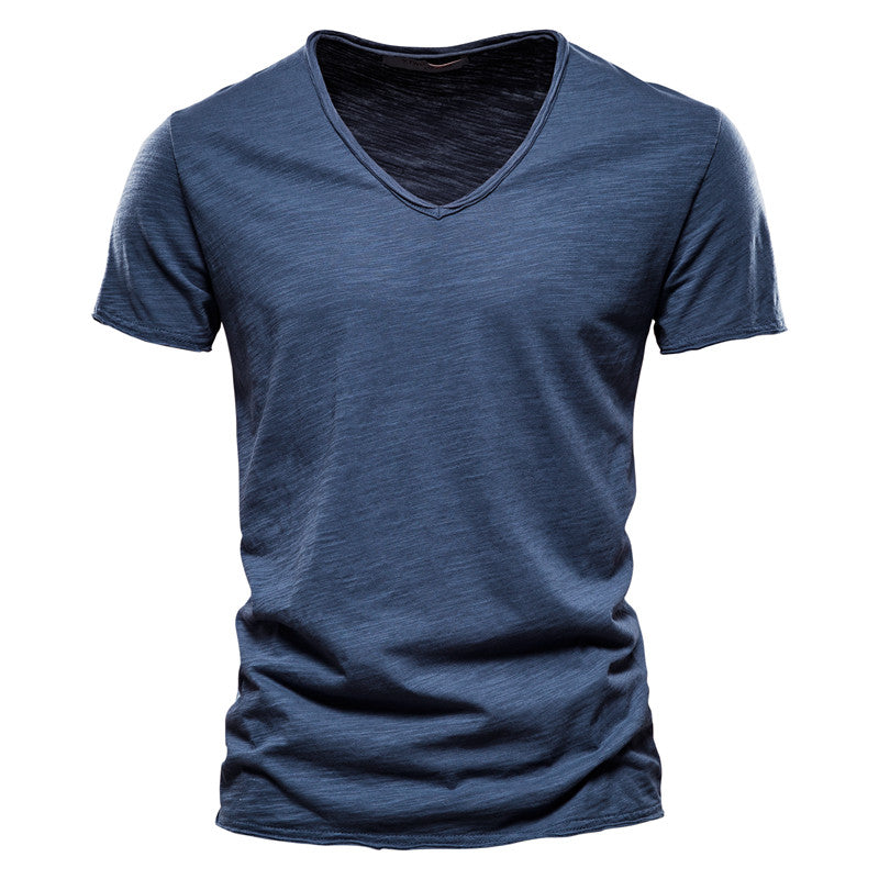Benj | Men’s Slim Fit V-Neck Cotton T-Shirt