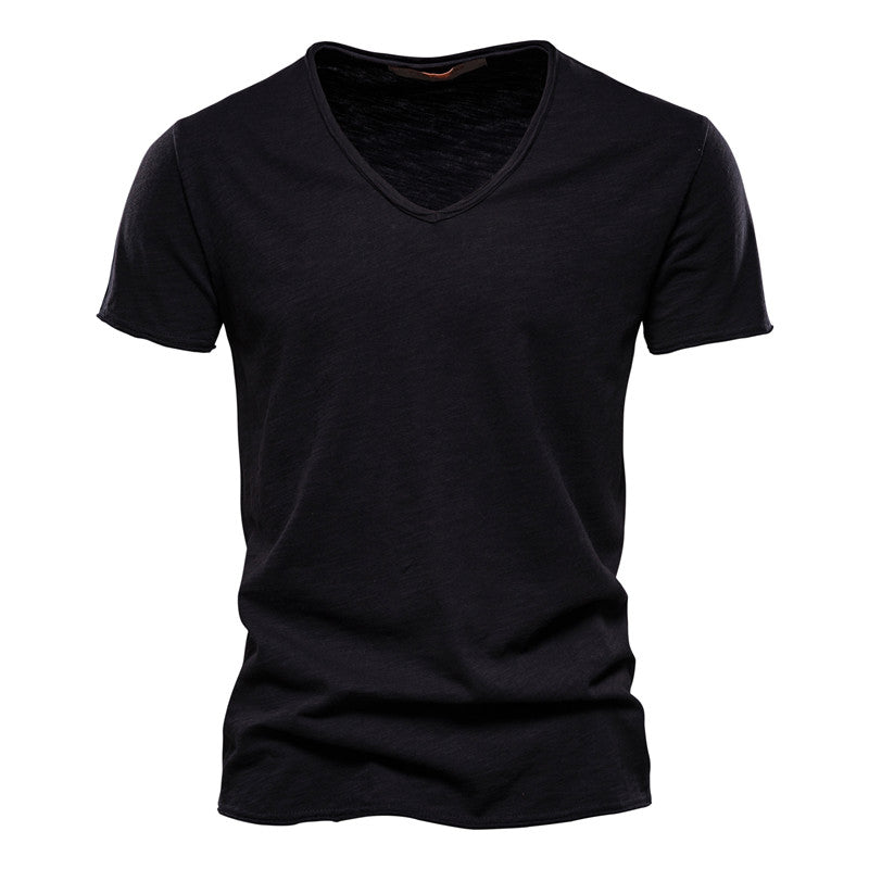 Benj | Men’s Slim Fit V-Neck Cotton T-Shirt