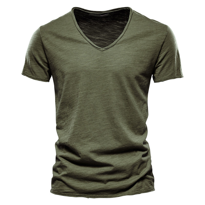 Benj | Men’s Slim Fit V-Neck Cotton T-Shirt