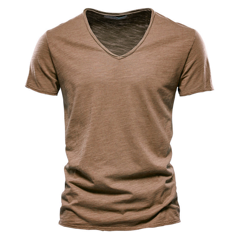 Benj | Men’s Slim Fit V-Neck Cotton T-Shirt