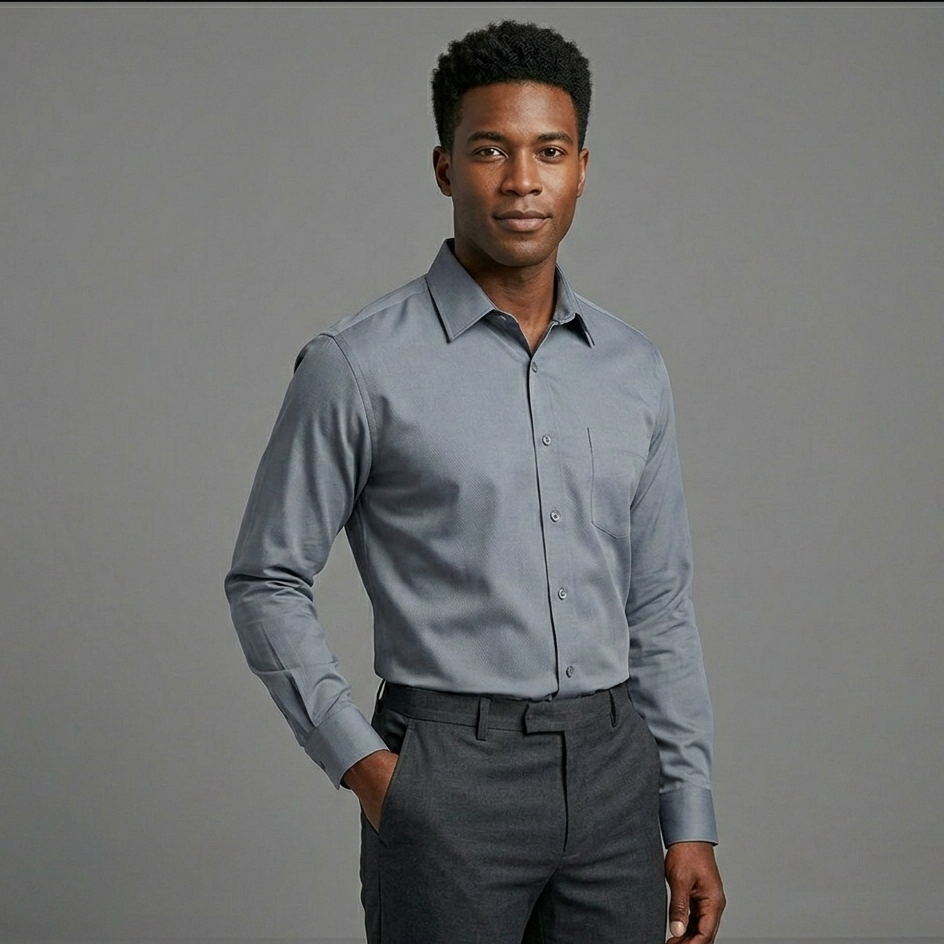Cart | Men’s Classic Textured Long Sleeve Shirt