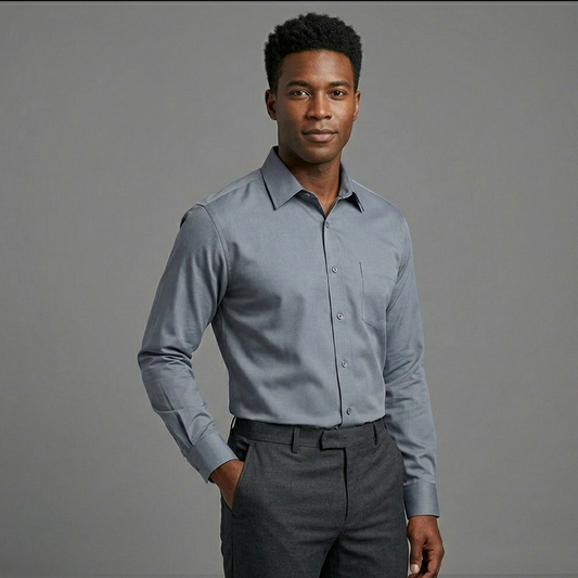 Cart | Men’s Classic Textured Long Sleeve Shirt