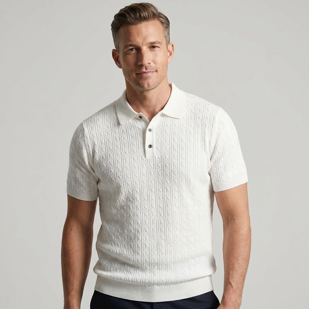 Charles | Men’s Classic Three-Button Polo Shirt