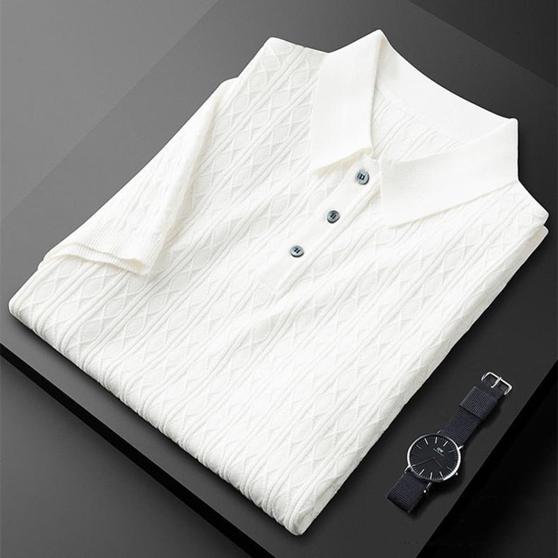 Charles | Men’s Classic Three-Button Polo Shirt