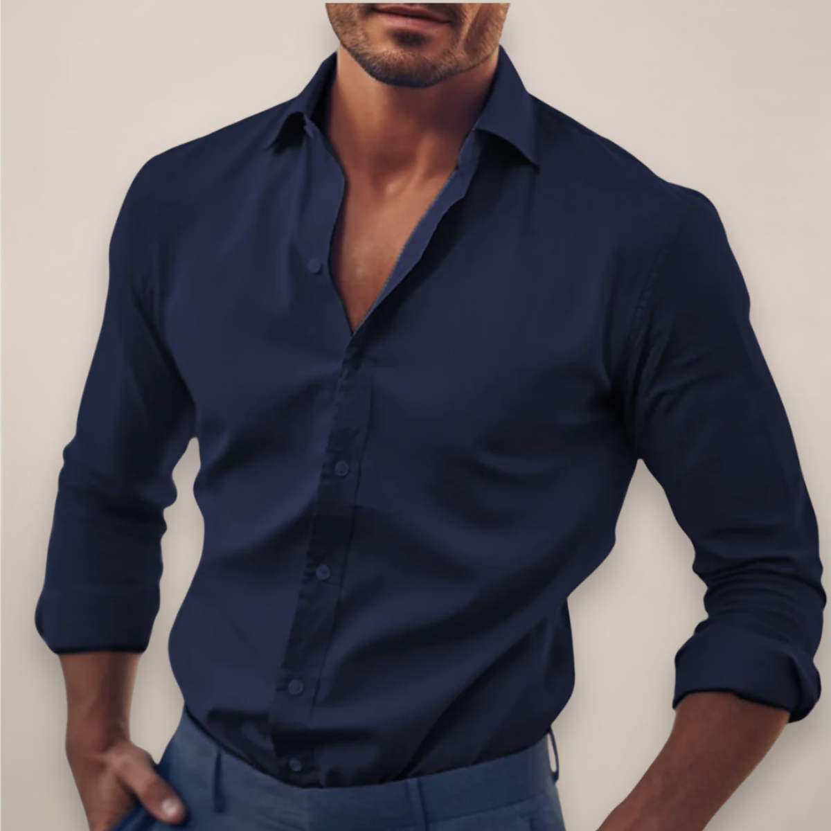 Clark | Men’s Long Sleeve Shirt Classic Button-Up