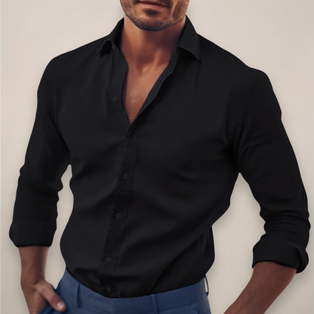 Clark | Men’s Long Sleeve Shirt Classic Button-Up