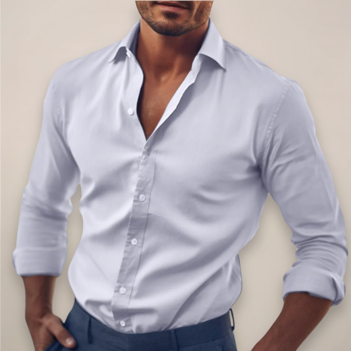 Clark | Men’s Long Sleeve Shirt Classic Button-Up