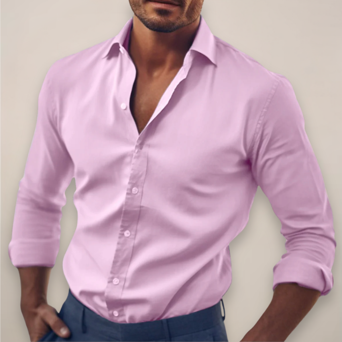 Clark | Men’s Long Sleeve Shirt Classic Button-Up