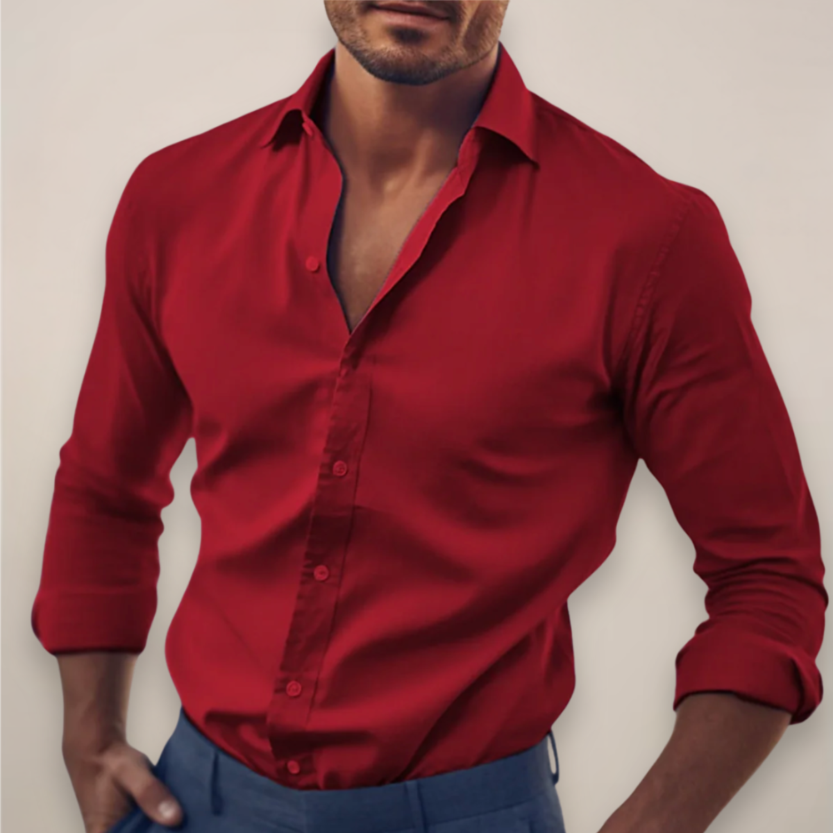 Clark | Men’s Long Sleeve Shirt Classic Button-Up