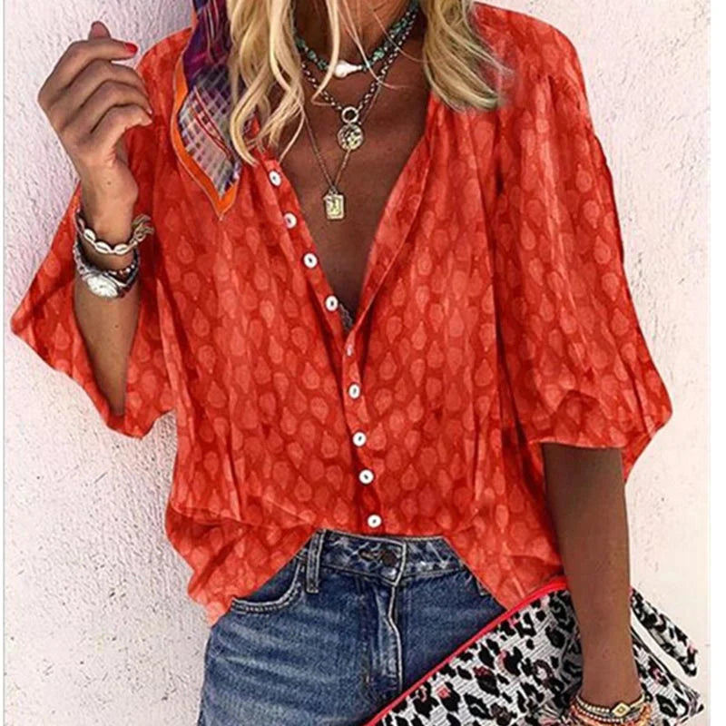 Clear | Button Down Casual Blouse
