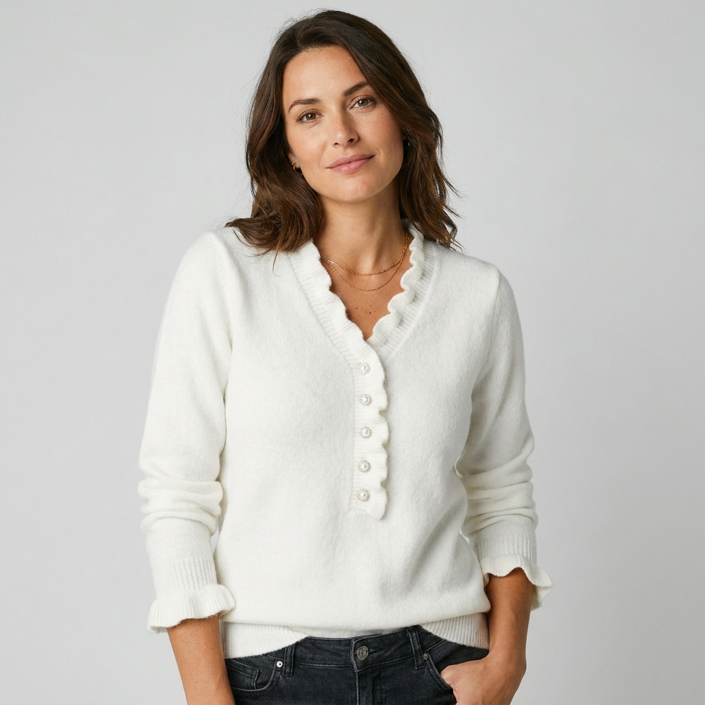 Danny | Women’s Button Ruffle Blouse