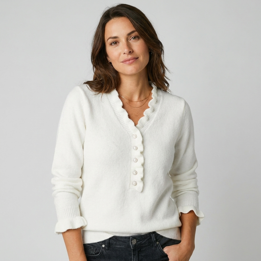 Danny | Women’s Button Ruffle Blouse