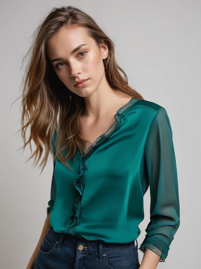 Deborah | Long Sleeve Ruffle Blouse