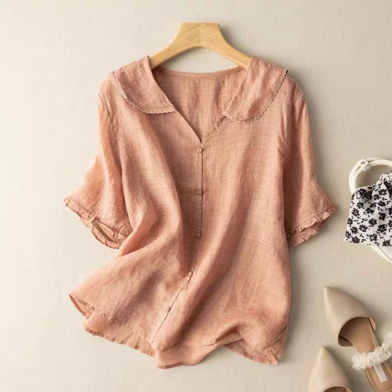 Ellah | Women’s Button Front Short Sleeve Top