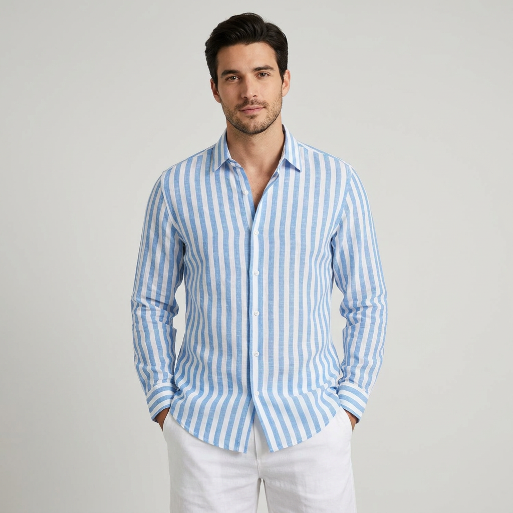 Jeth | Men’s Casual Striped Long Sleeve Shirt