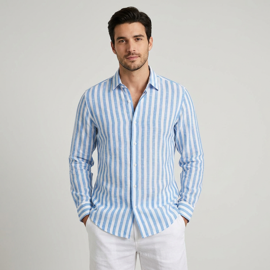Jeth | Men’s Casual Striped Long Sleeve Shirt