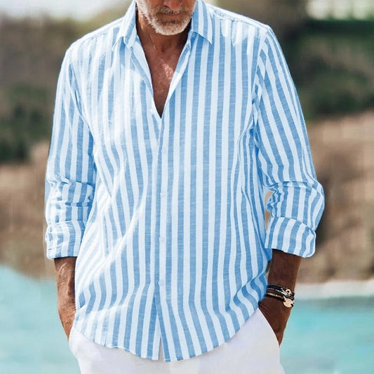 Jeth | Men’s Casual Striped Long Sleeve Shirt