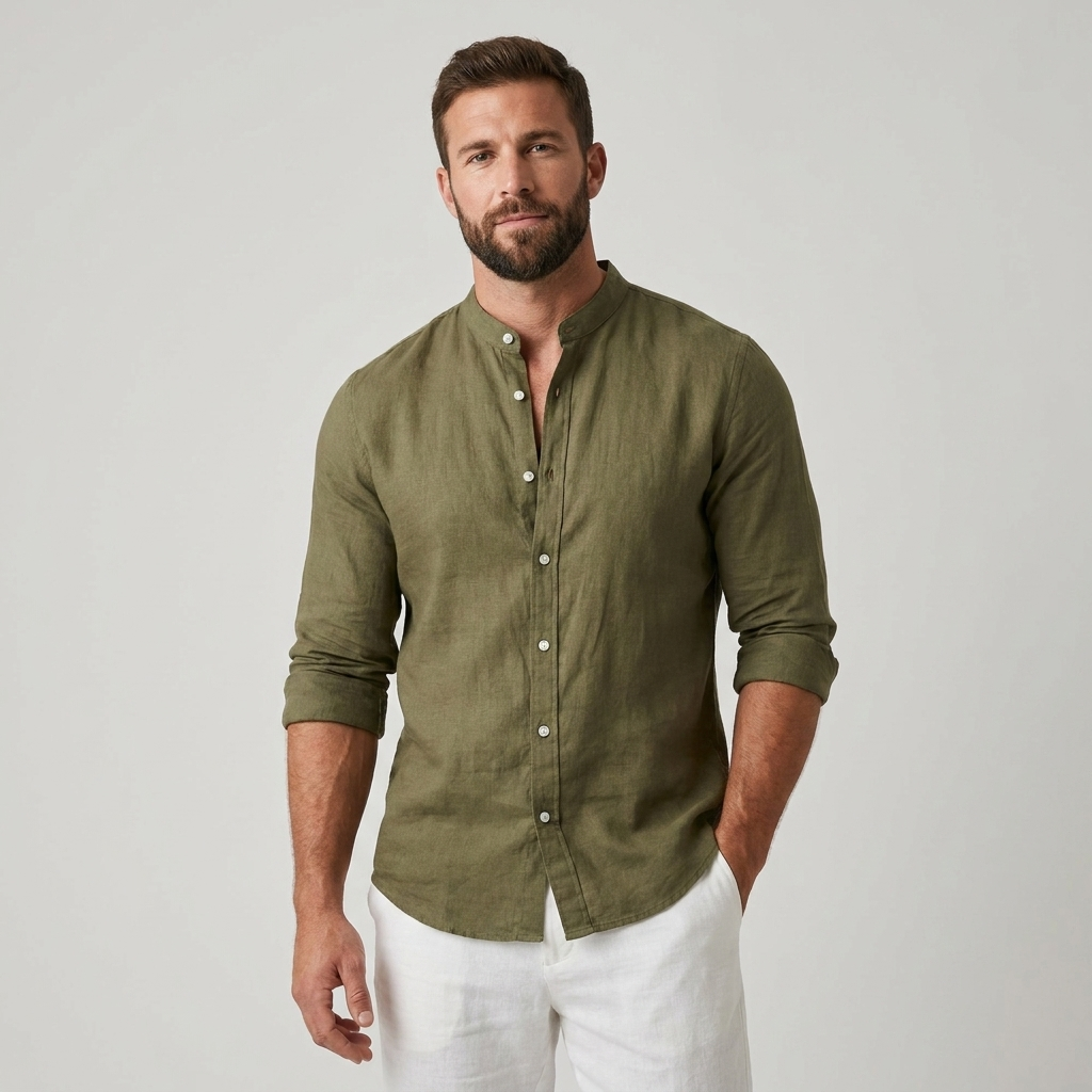 Justin | Men’s 3/4 Sleeve Casual Shirt for Spring Summer