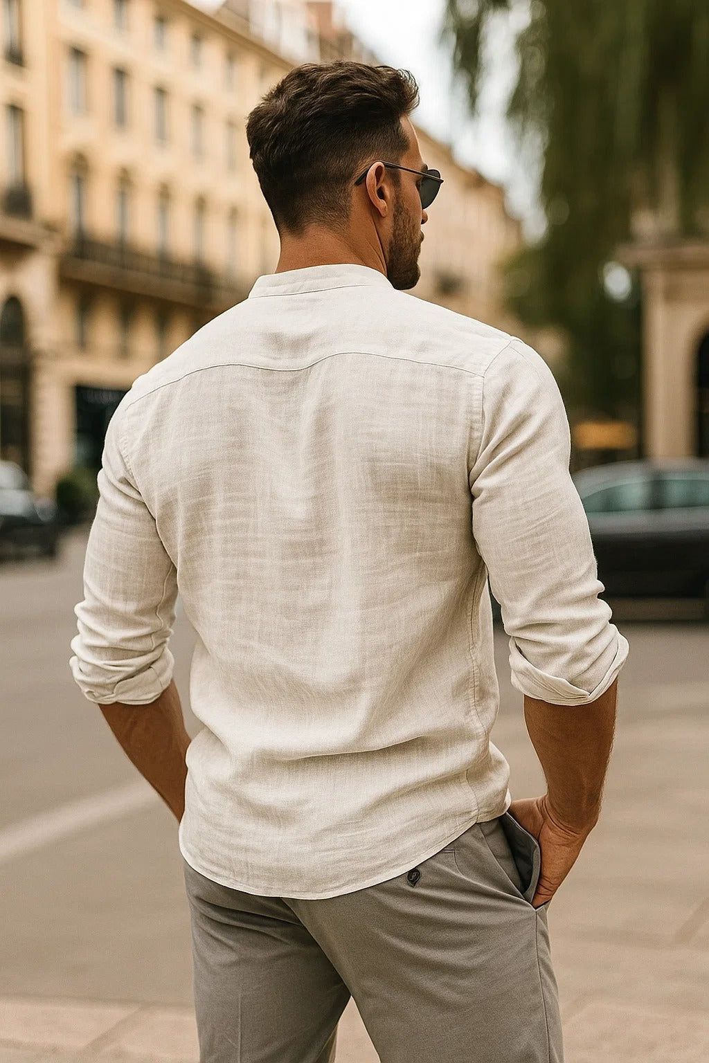 Justin | Men’s 3/4 Sleeve Casual Shirt for Spring Summer