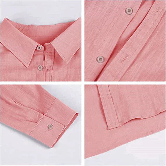 Luke | Men’s Linen Blend Long Sleeve Shirt for Spring & Summer