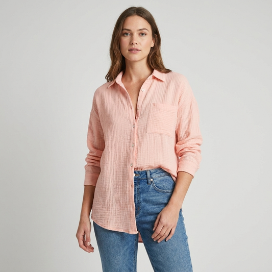 Marilyn | Button Front Long Sleeve Shirt