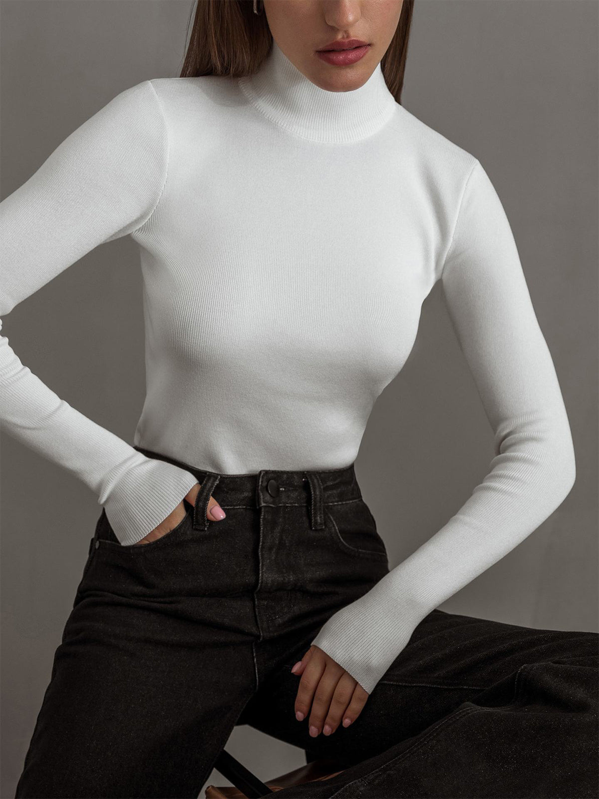 Masha | Women’s Spring Mock Neck Top