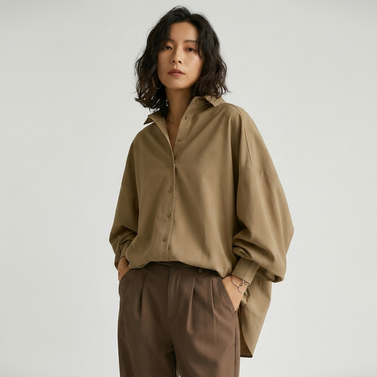 Meray | Women’s Oversized Sleeve Button Blouse