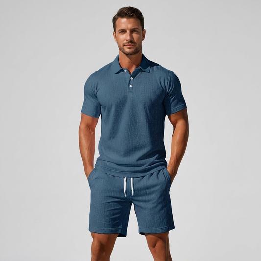 Michael | Men's Polo Shirt and Shorts Casual Matching Set