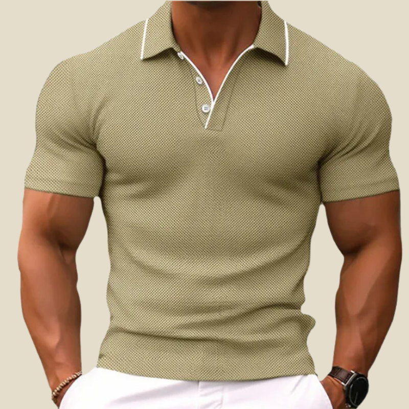 Miguel | Men’s Polo Shirt with Waffle Knit