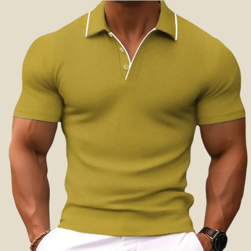Miguel | Men’s Polo Shirt with Waffle Knit