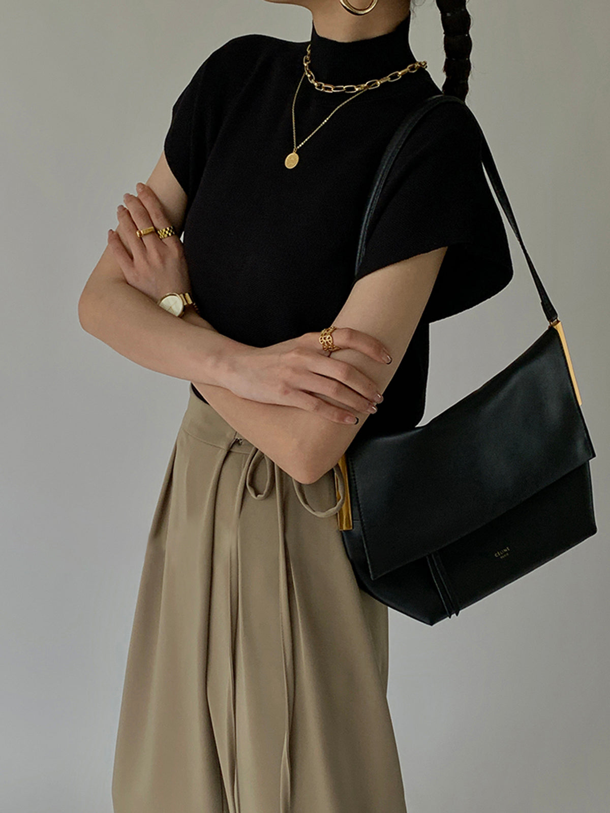 Mishaelle | Mock Neck Short Sleeve Top