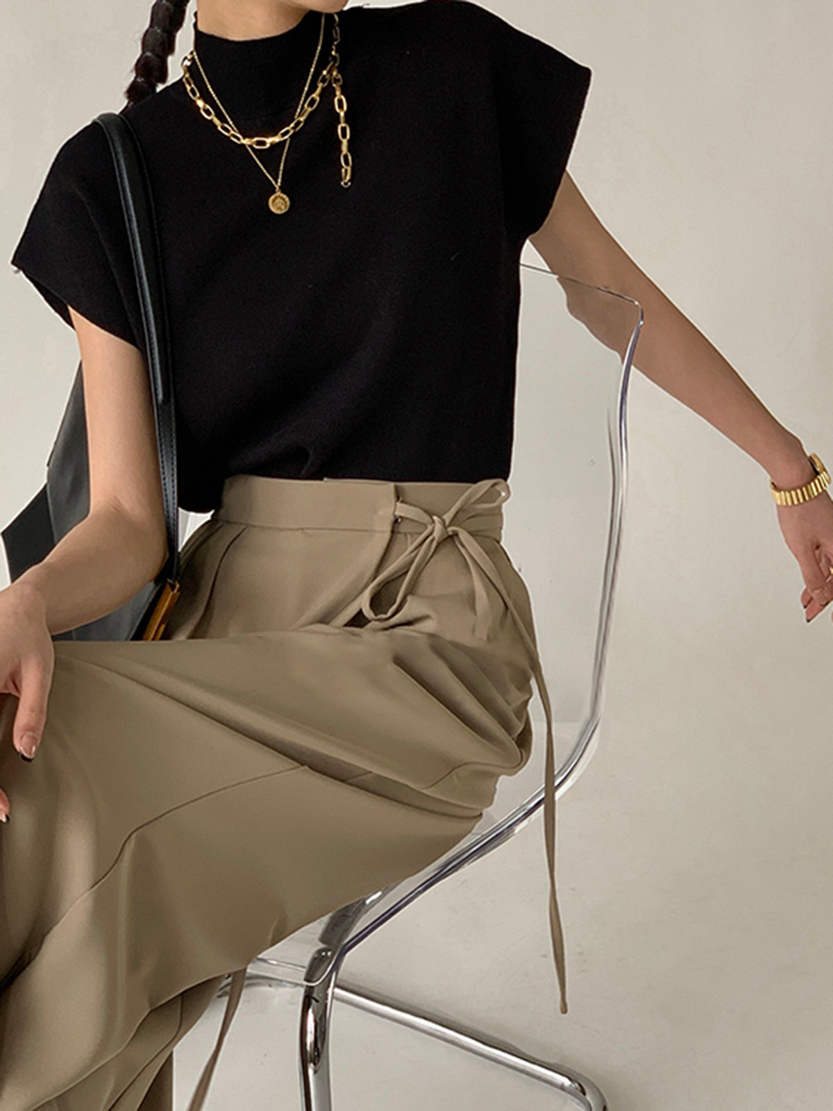 Mishaelle | Mock Neck Short Sleeve Top