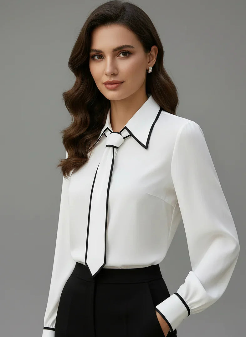 Nicole | Women's Stylish Blouse with Contrast Tie