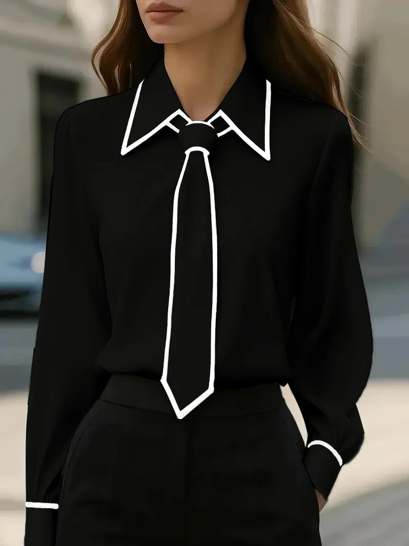 Nicole | Women's Stylish Blouse with Contrast Tie