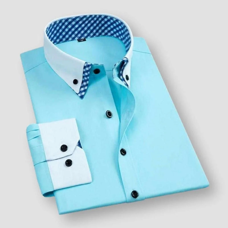 Pio | Men’s Contrast Collar Dress Shirt