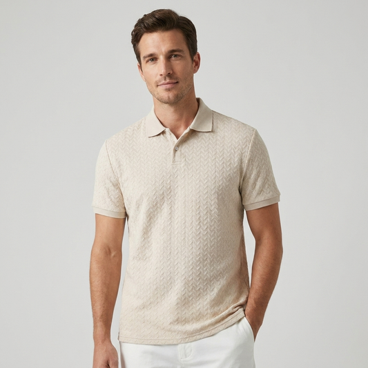 Ronald | Men’s Short Sleeve Button Polo Shirt