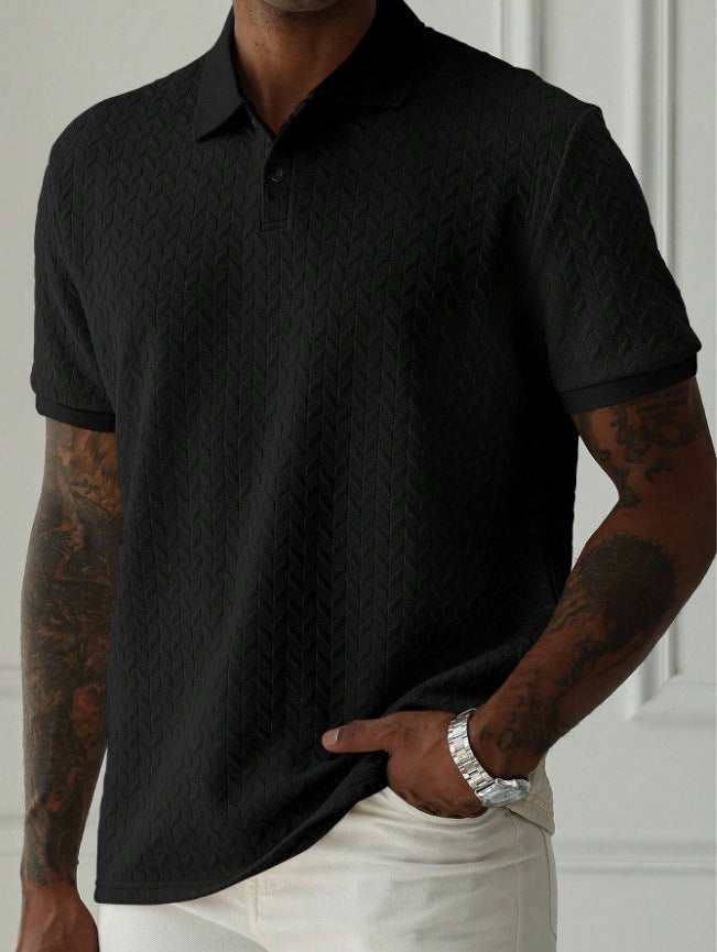 Ronald | Men’s Short Sleeve Button Polo Shirt