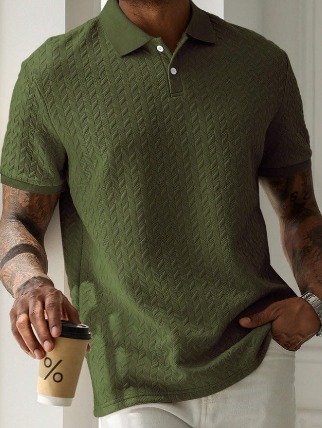 Ronald | Men’s Short Sleeve Button Polo Shirt