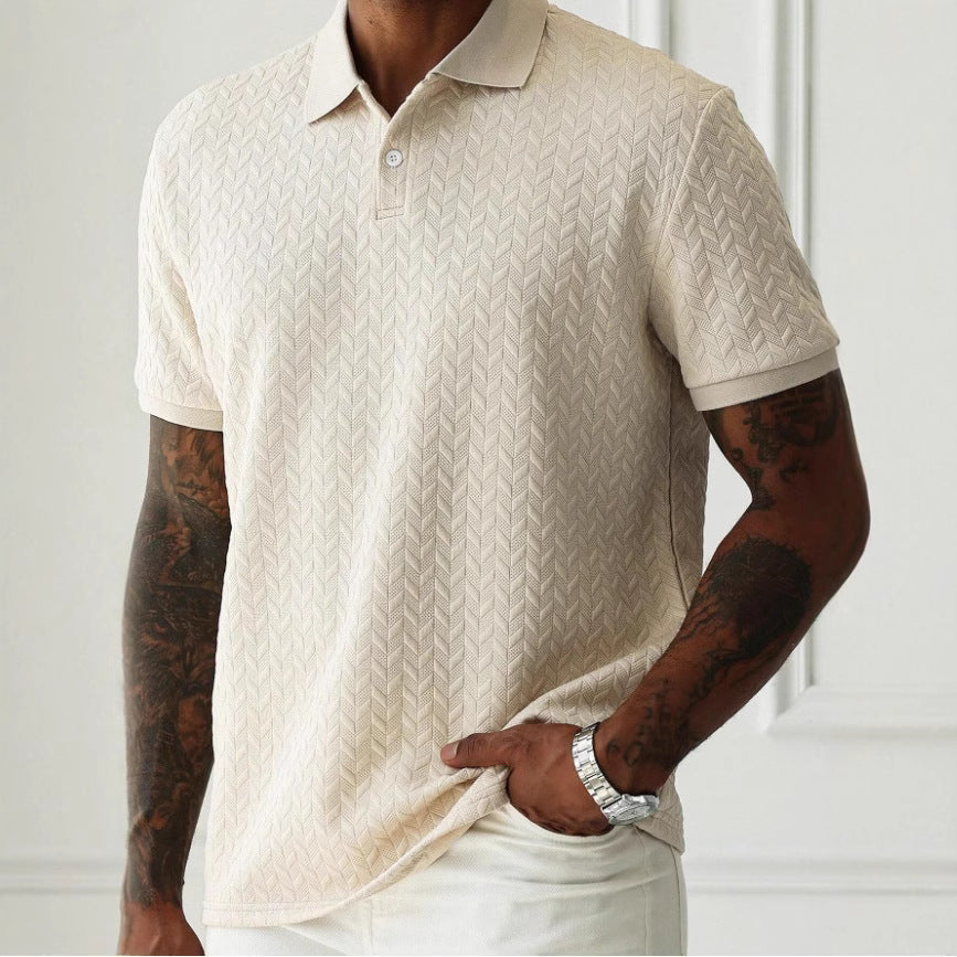 Ronald | Men’s Short Sleeve Button Polo Shirt