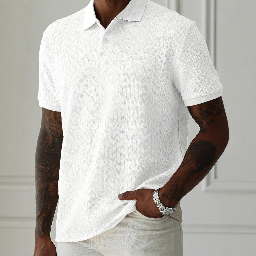 Ronald | Men’s Short Sleeve Button Polo Shirt