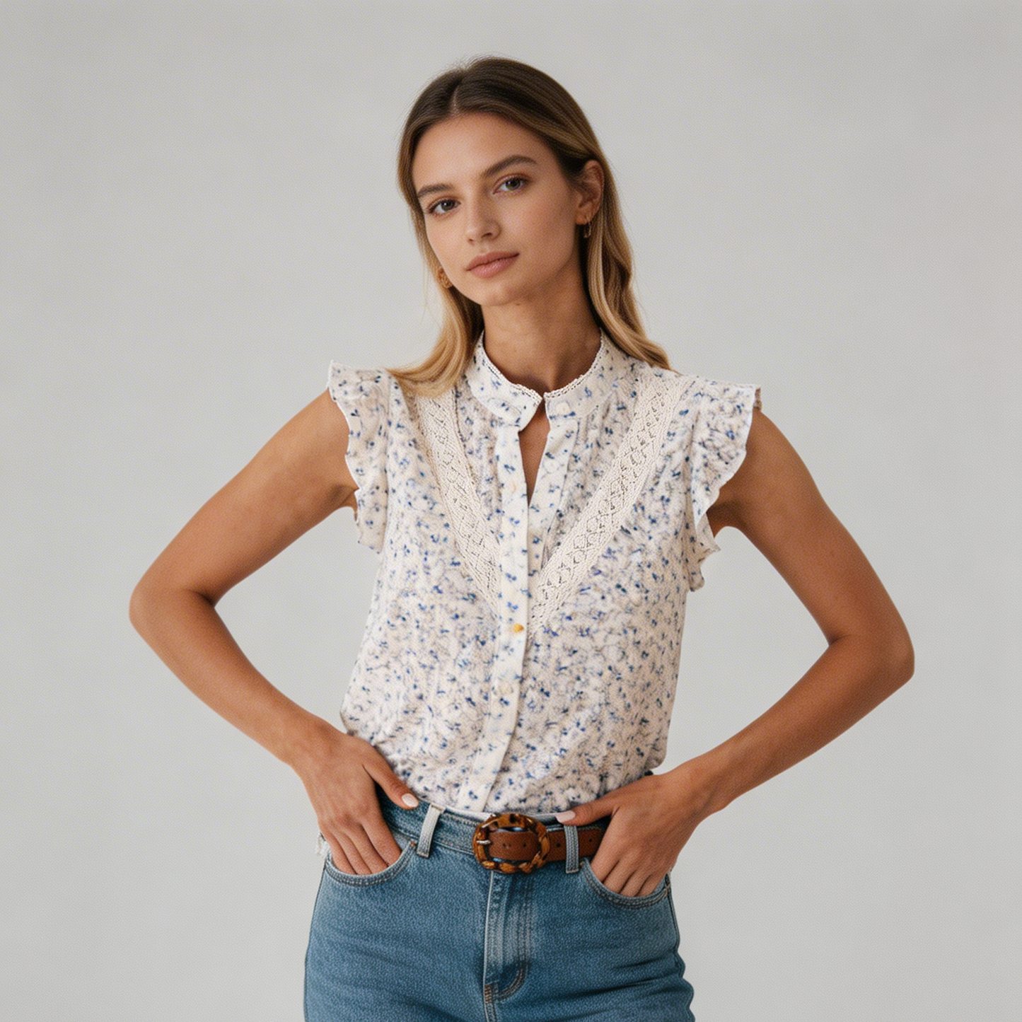 Shaira | Floral Sleeveless Blouse