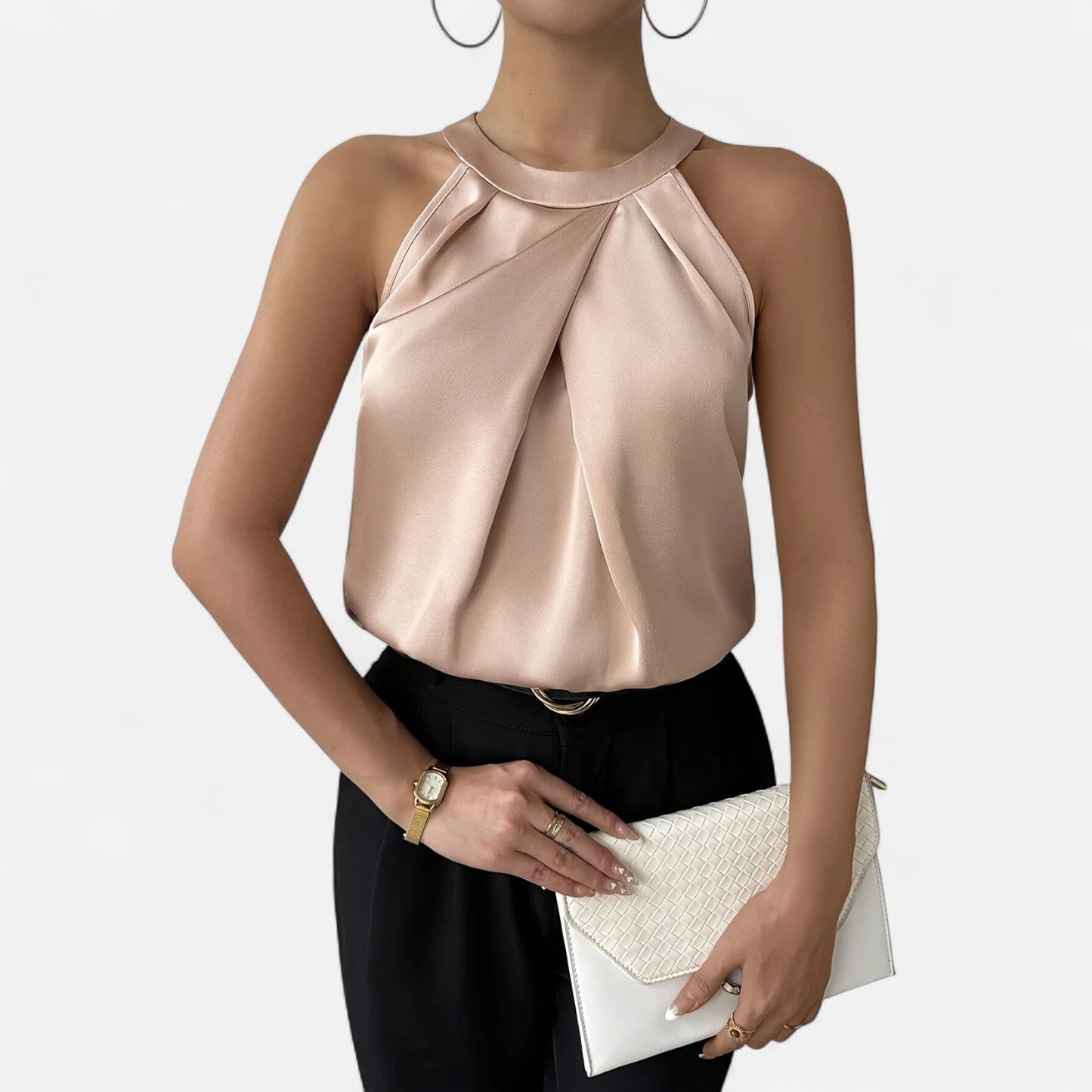 Shanely | Women’s Elegant Pleated Tank Top